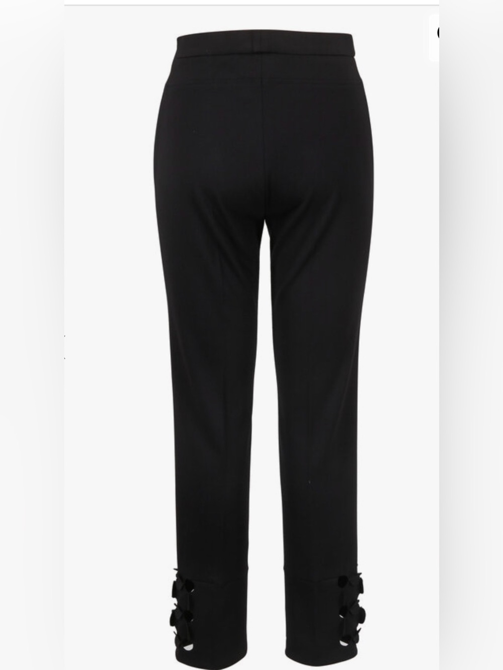 AKRIS PUNTO Franca Black 3D Dot Hem Pants Size 16